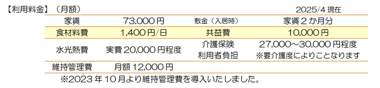 料金表 料金表